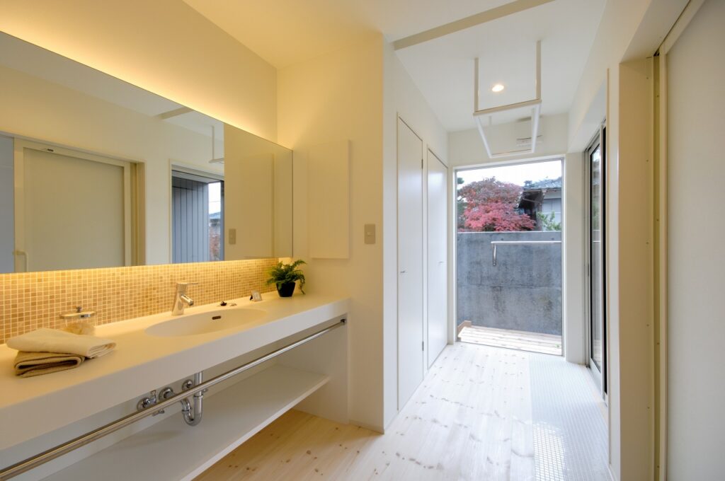 家事動線の良い洗面脱衣