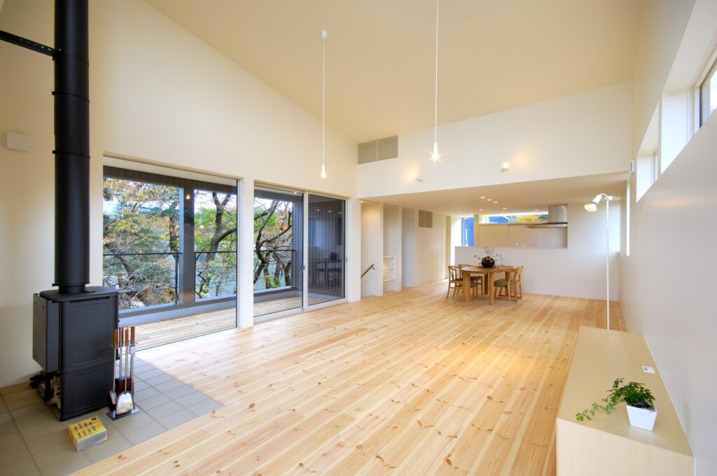 薪ストーブとLDK