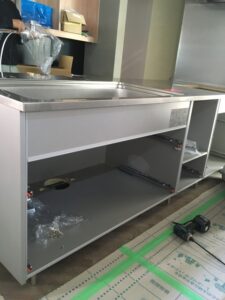 トーヨーキッチン取付け施工現場