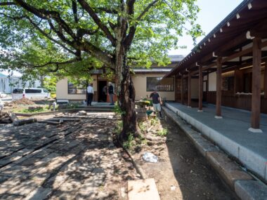 江口だんご摂田屋店竣工前見学