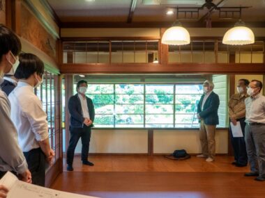 江口だんご摂田屋店竣工前見学