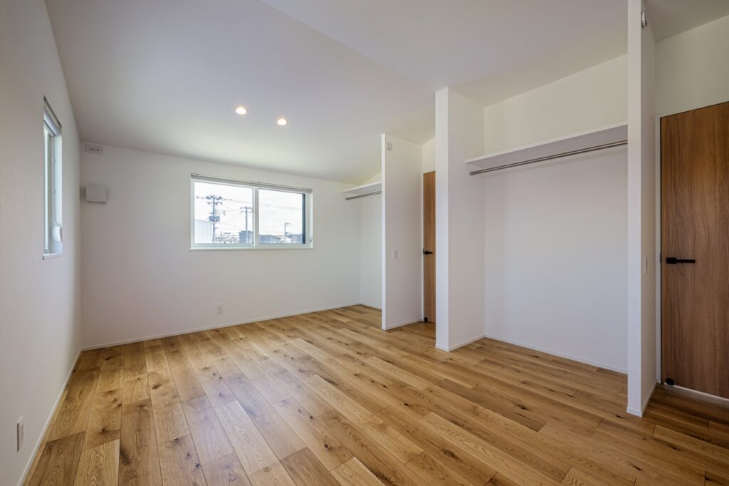 将来は2つの部屋に区切ることが出来る子ども室