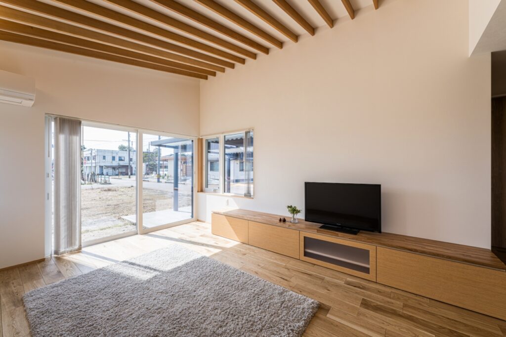 横幅3.6ｍの大容量の造作TV台