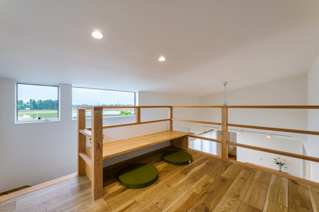 リビング内のロフトは第2の花火鑑賞エリア