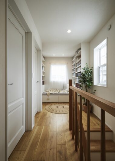 階段ホールのヌックスペース